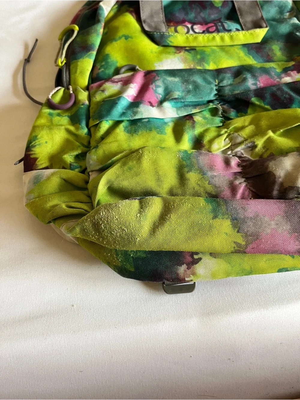 PUMA Procat Green Watercolor Tie Dye Multi-Pocket Backpack Rucksack